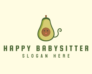 Cute Avocado Fruit logo design