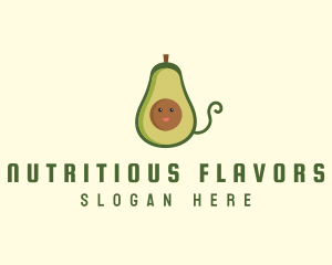Cute Avocado Fruit logo