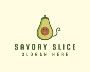 Cute Avocado Fruit logo design