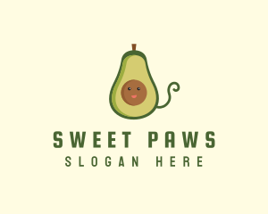 Cute Avocado Fruit logo design