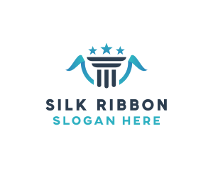 Pillar Star Ribbon logo design