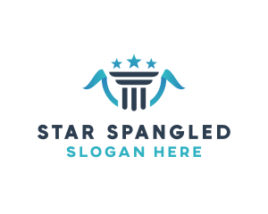 Pillar Star Ribbon logo design