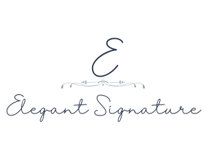 Elegant Wedding Signature logo design