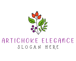 Elegant Herb Restaurant Produce logo design