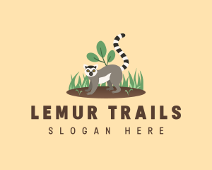 Madagascar Lemur Animal logo design