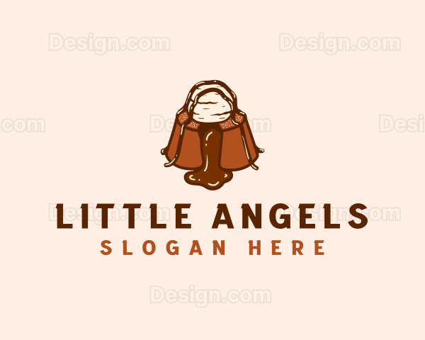 Molten Chocolate Cake Dessert Logo