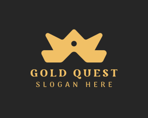 Gold Deluxe Crown logo design