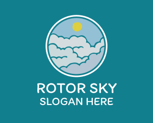 Cloudy Sky Badge logo design