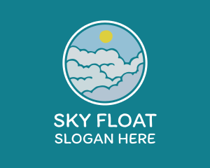 Cloudy Sky Badge logo design