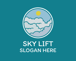 Cloudy Sky Badge logo design