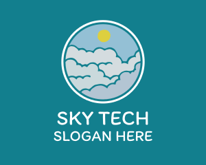 Cloudy Sky Badge logo design