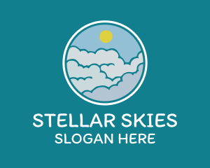 Cloudy Sky Badge logo design