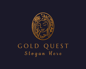 Gold Wellness Woman logo design