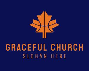 Basketball Maple Leaf Logo