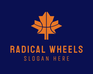 Basketball Maple Leaf Logo