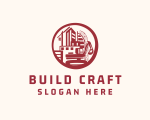 Building Construction Excavator  logo design
