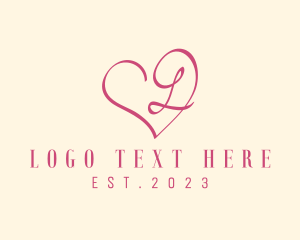 Pink Spa Heart Letter L logo