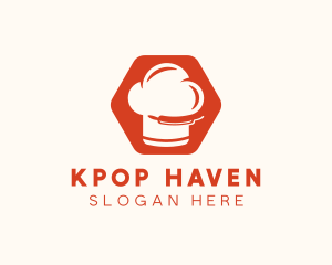 Hexagon Chef Toque logo design