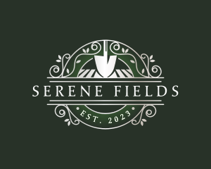 Landscaping Shovel Field logo design