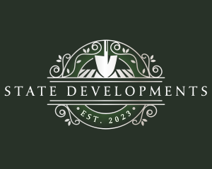 Landscaping Shovel Field logo design