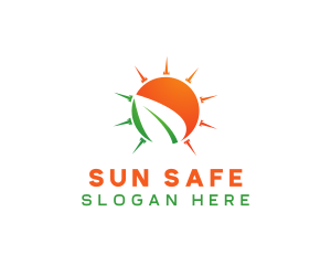 Sun Leaf logo design