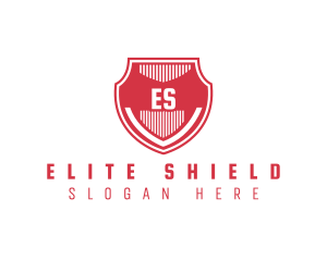 Red Shield Letter logo design