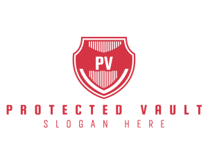 Red Shield Letter logo design