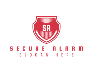 Red Shield Letter logo design