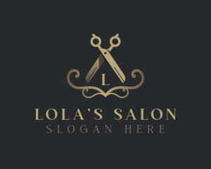 Elegant Barber Scissors logo design