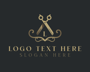 Vintage - Elegant Vintage Scissors logo design