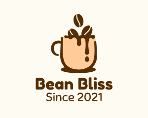 Chocolate Coffee Bean Drink logo design