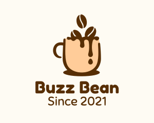 Chocolate Coffee Bean Drink logo design