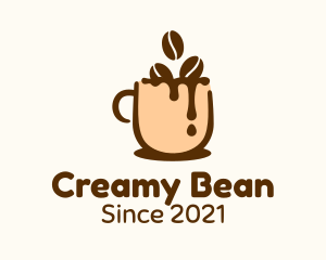 Chocolate Coffee Bean Drink logo design