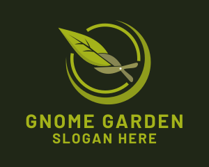 Gardening Shears Leaf  logo design