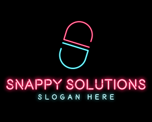 Neon Letter S Capsule logo design