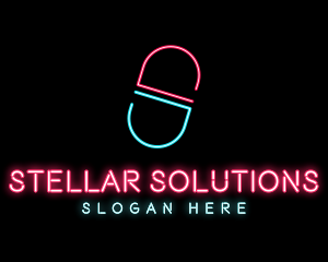 Neon Letter S Capsule logo design