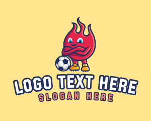 Fire Soccer Football  logo