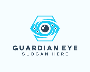 Hexagon Eye Digital Technology  logo design