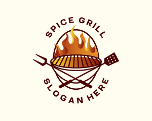 Barbeque Grill BBQ logo design