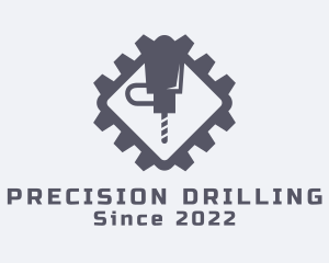 Industrial Drill Machine logo design