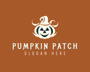 Evil Pumpkin Halloween logo design