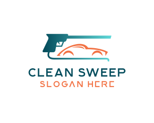 Car Wash Pressure Washer Cleaning logo design