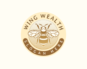 Bee Insect Wing logo design