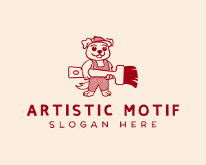 Dog Painter Handyman logo design