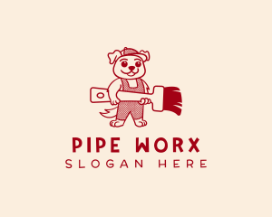 Dog Painter Handyman logo design