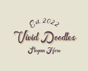 Retro Cursive Boutique logo design