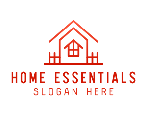 Red Home Structure logo design