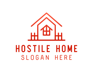 Red Home Structure logo design