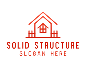 Red Home Structure logo design