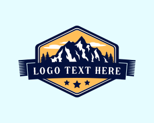 Skiing - Forest Mountain Park logo design